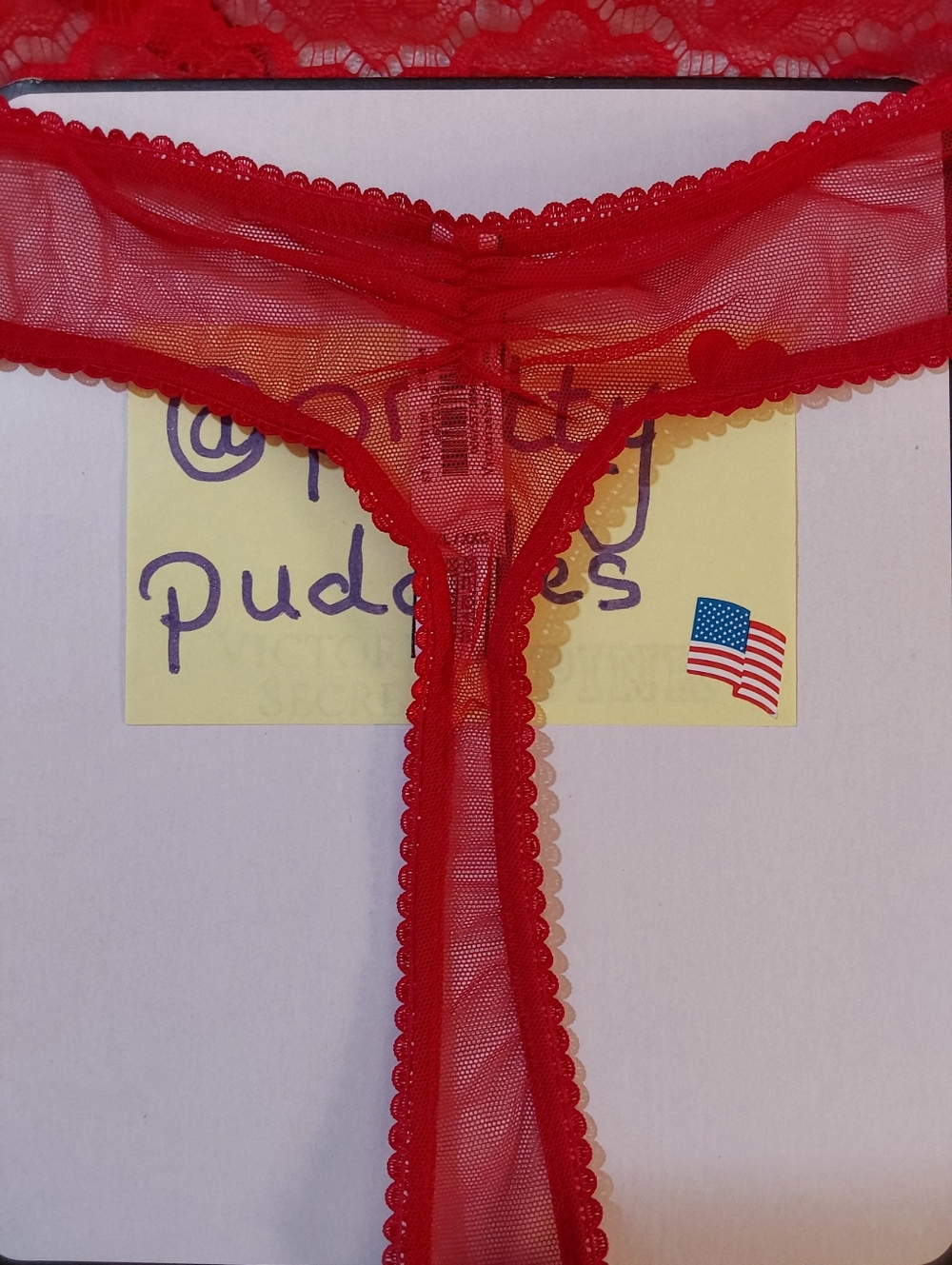 β€οΈ XXL VS Dream Angels Satin Bow & Lace Thong Panty β€οΈ - Picture 5 of 14